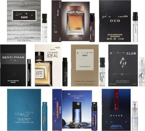 PureScents Men's Cologne Sample Vial Set - 8 Pack Variety