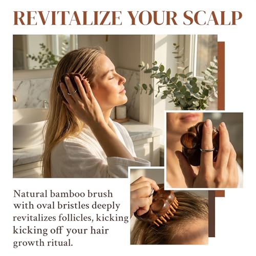 Sanlusan Bamboo Scalp Massage Brush - Eco-Friendly Detangling Hair Comb