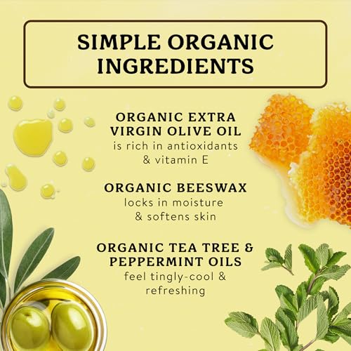 Badger Organic Foot Balm 2-Pack - Peppermint & Tea Tree, 0.75 oz