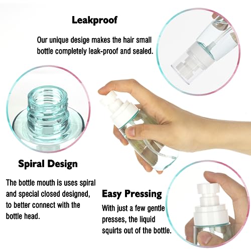 Travel Spray Bottles - 30ml Fine Mist Refillable Containers (3-Pack)