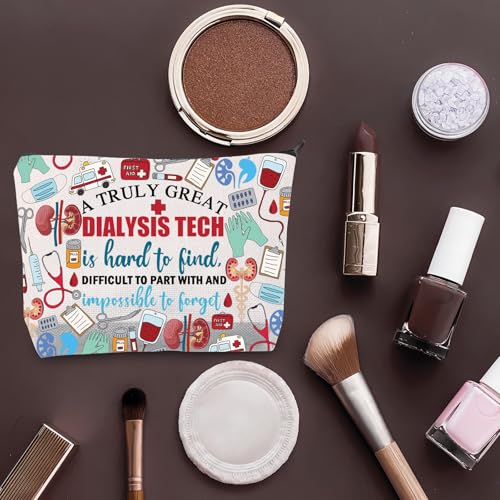Dialysis Technician Canvas Makeup Bag - Nephrology Nurse Gift