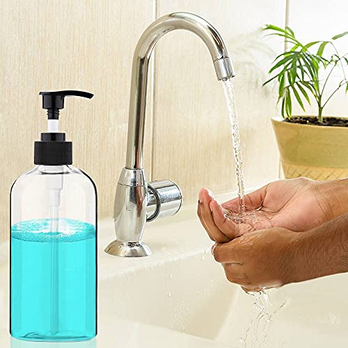 Vioetry 32oz Refillable Pump Bottles - BPA-Free Clear Plastic Dispenser (2 Pack)