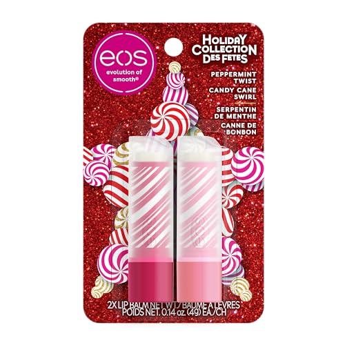 eos Holiday Lip Balm 2-Pack - Peppermint Twist & Candy Cane