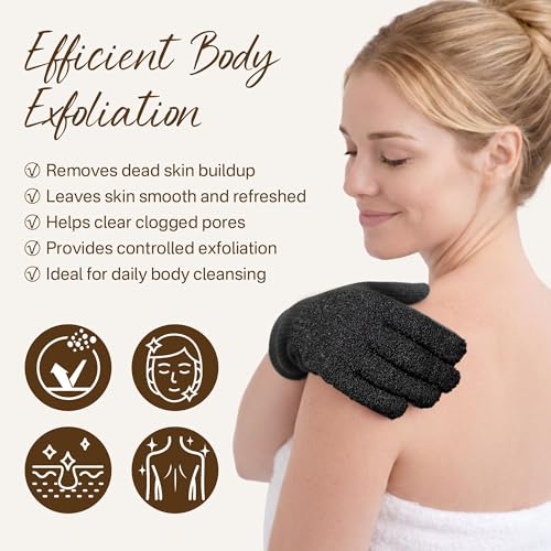 Fundrem 12 Pcs Exfoliating Gloves Set for Smooth Skin