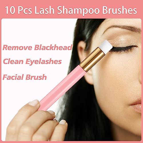 Uyolaxed 60pcs Lash Extension Aftercare Kit with Foam Bottles and Brushes