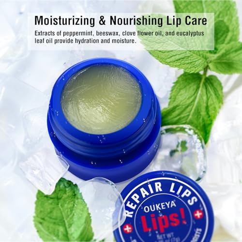 OUKEYA Medicated Lip Balm for Dry Chapped Lips, 24H Hydrating Repair