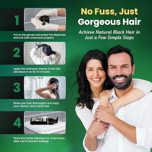 BIOGREEN ROOTS Herbal Hair Dye Shampoo - Natural Black 200ml