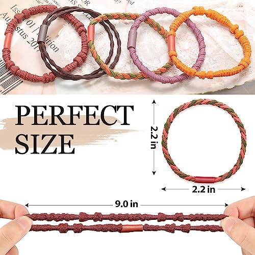 KANPRINCESS 10Pcs Boho Hair Tie Bracelet Set for Women
