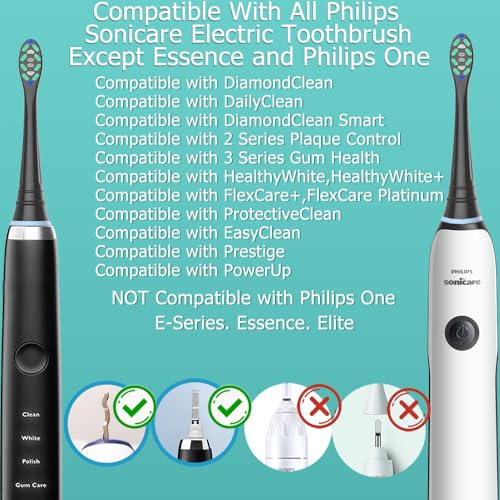 Cusnikelo Replacement Heads for Philips Sonicare Toothbrush - 8 Pack