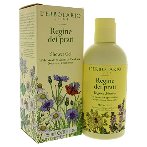 L'Erbolario Moisturizing Floral Shower Gel with Chamomile & Daisy 8.4 oz - Restoring Body Wash for Women