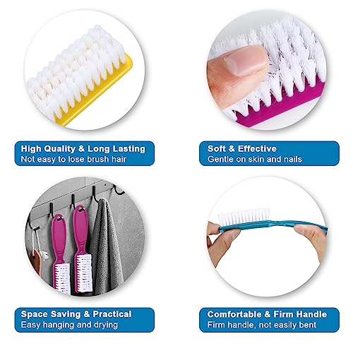 DAYGOS Multi-Colored 36pcs Nail Brushes for Cleaning Fingernails