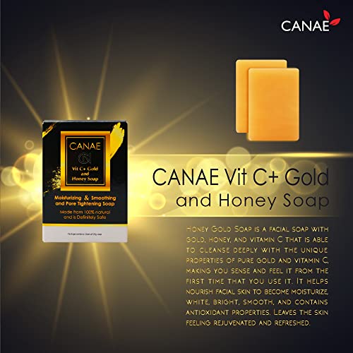 Face Moisturizer Soap Bar with Vitamin C & Gold Honey - Anti-Aging & Pore Tightening, 3.5 oz