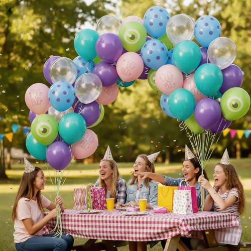 60pcs Cartoon Monster Balloons - Fun Birthday Party Decorations