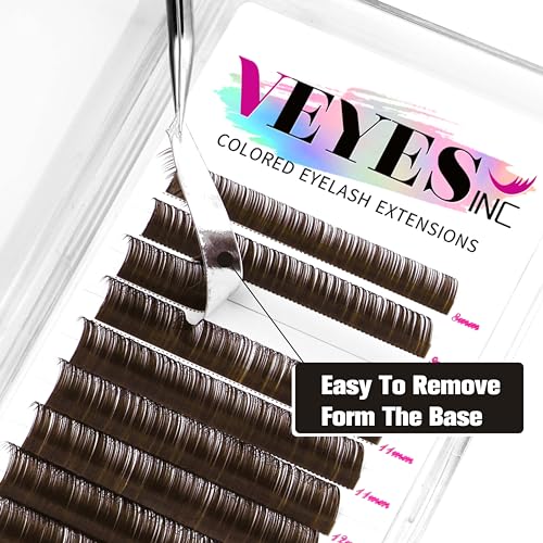 VEYES INC Dark Brown CC 0.03 Lash Extensions 8-16mm Mixed Length Tray - Natural Look