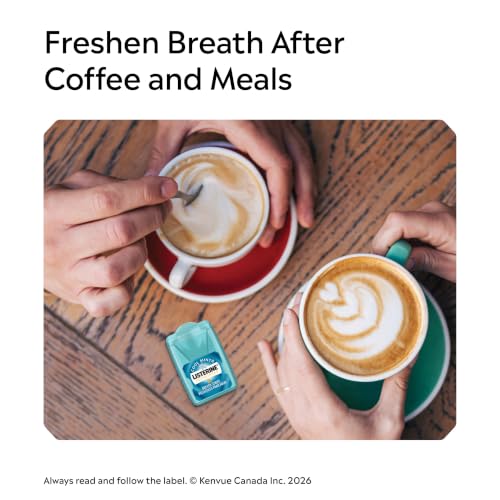 Listerine PocketPaks Breath Strips Cool Mint 72 Count (Pack of 2) – Instant Fresh Breath