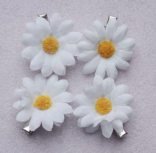 SOWAKA 6 Pcs Daisy Hair Clips for Women - Vintage Sun Flower Barrettes