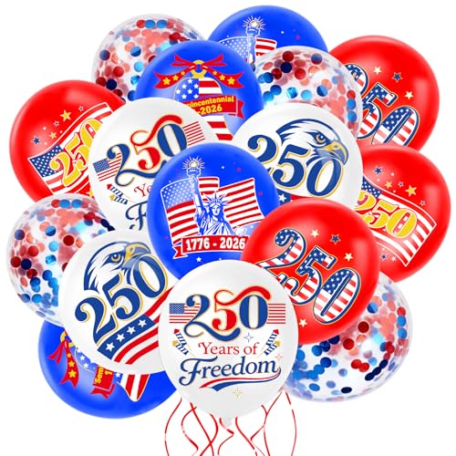 32-Pack 4th of July Balloons - USA Patriotic Decorations