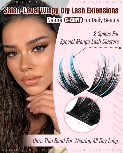 Zegaine Manga Cat Eye Lash Cluster Kit with Bond, Seal, and Tweezers