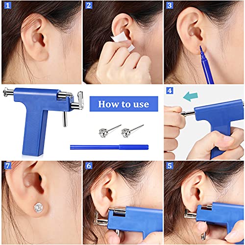 Honoson 158-Piece Ear and Body Piercing Gun Kit with Studs and Earrings