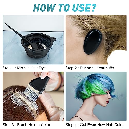 Xarchy Hair Bleach Kit - 10 Piece Dye Set with Brush, Bowl & Clips