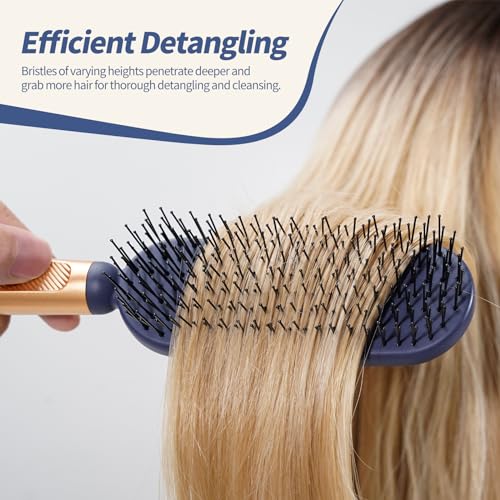 SHINLEA Luxury Detangling Hair Brush with Scalp Massage Bristles