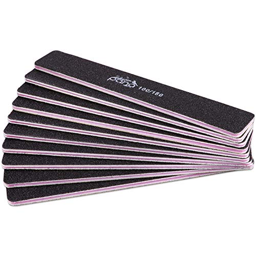 PANA 10PCS Jumbo Double Sided Nail Files - 100/180 Grit