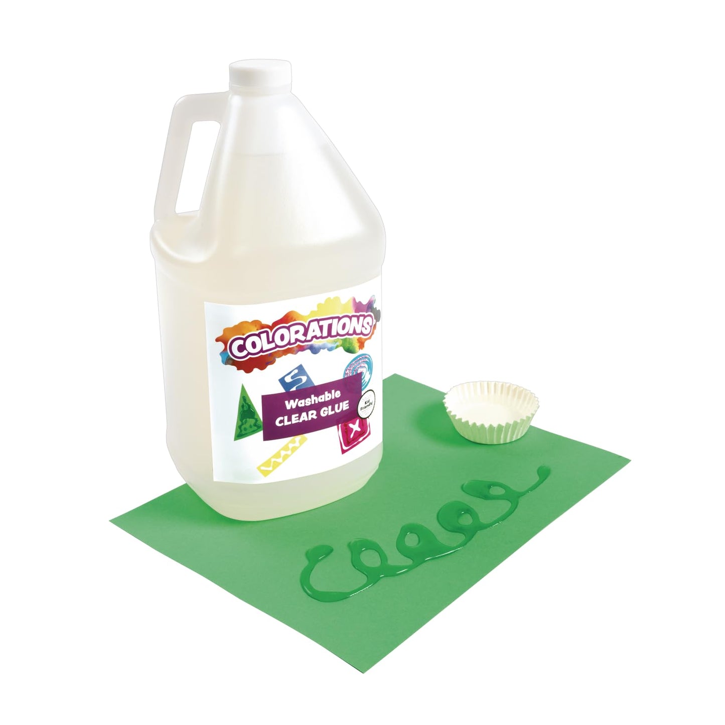 Colorations Washable Clear Glue, 1 Gallon, Non-Toxic- Great for Slime - Dries Clear, Bulk School and Scrapbook Bulk Supplies - Classroom Must Haves