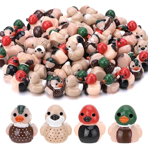 80 Mini Mallard Ducks - Vibrant Resin Bird Decorations