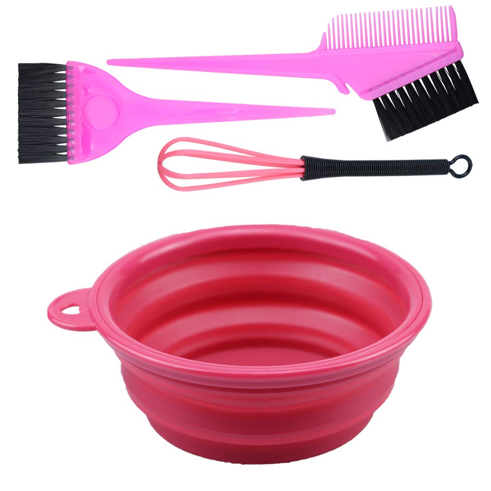 Hair Dye Kit - 4PCS Tinting Bowl, Brushes & Comb Set for DIY Hair Coloring | Salon Quality Tools