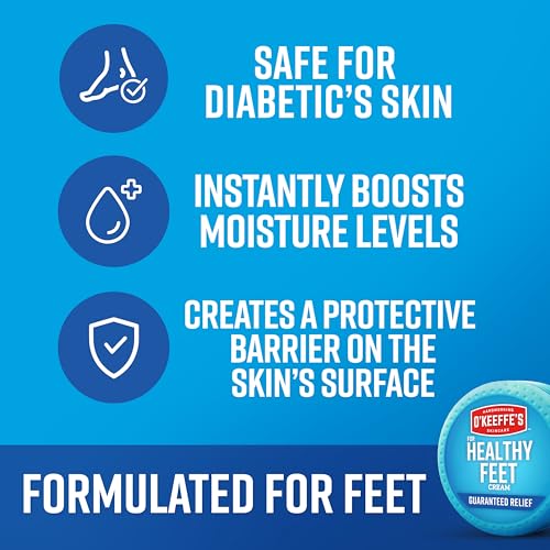 O'Keeffe's Healthy Feet Foot Cream - 3.2 oz Jar (2 Pack) for Cracked Dry Feet Relief