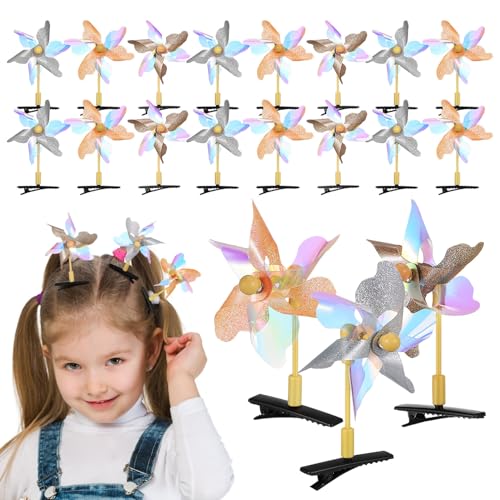 Beavorty 20 Pcs Pinwheel Hair Clips for Women & Kids
