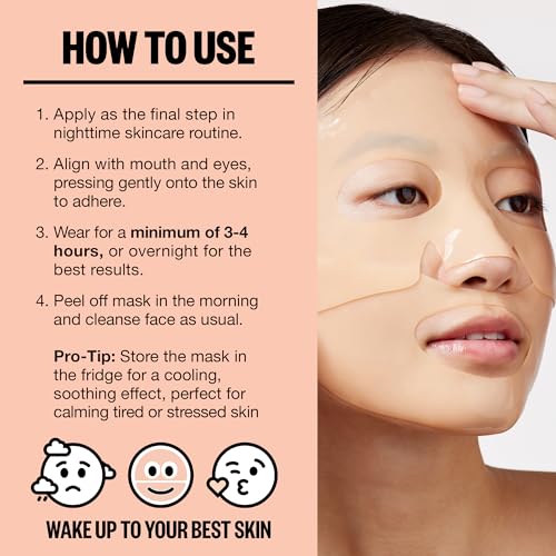 Peace Out Overnight Bio-Collagen Recovery Mask - 2 Pack Hydrating Sheet Mask