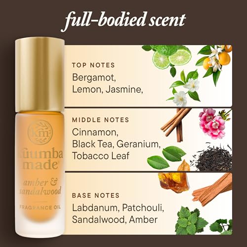 Kuumba Made Amber & Sandalwood Roll-On Fragrance Oil 0.15 Fl Oz