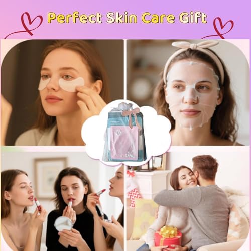16-Piece Girls Spa Party Supplies Kit - Facial, Hand & Foot Mask Gift Set