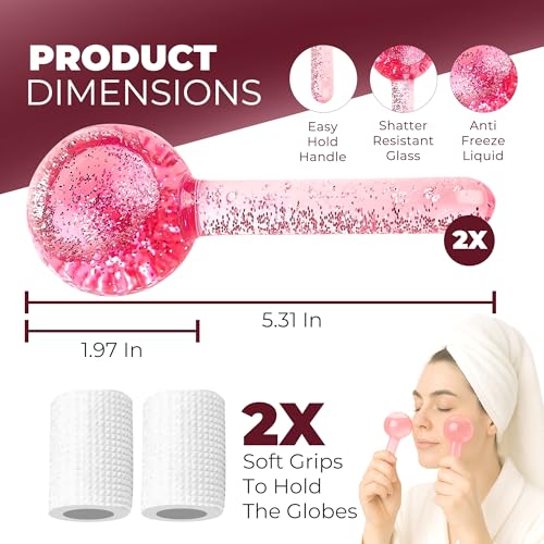 Castal Blue Ice Globes for Facials – Shatter-Resistant Cooling Facial Set
