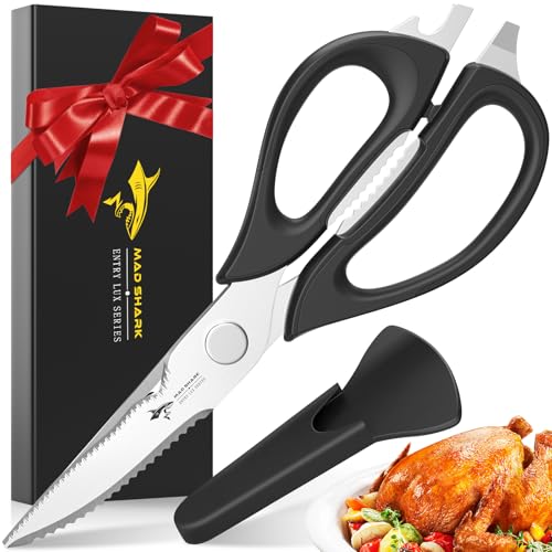 MAD SHARK All-Purpose Kitchen Shears with Comfort Grip