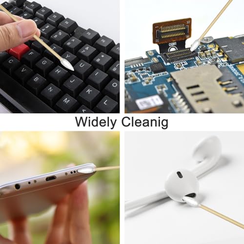 Gun Cleaning Swabs - Dual-Tip Cotton Swabs with Bamboo Handles