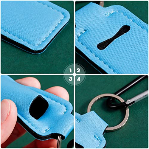 3 Pcs Neoprene Chapstick Holder Keychains for Lipstick