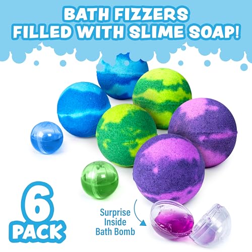 Tub Works Super Goo Bath Slime Surprise Bombs - 6 Pack Kids Bath Set