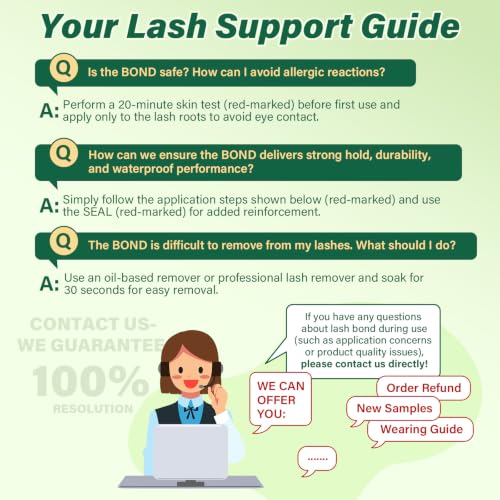 KEYYOU 2-Pack Lash Bond & Seal with Remover - Latex-Free, Waterproof Eyelash Glue