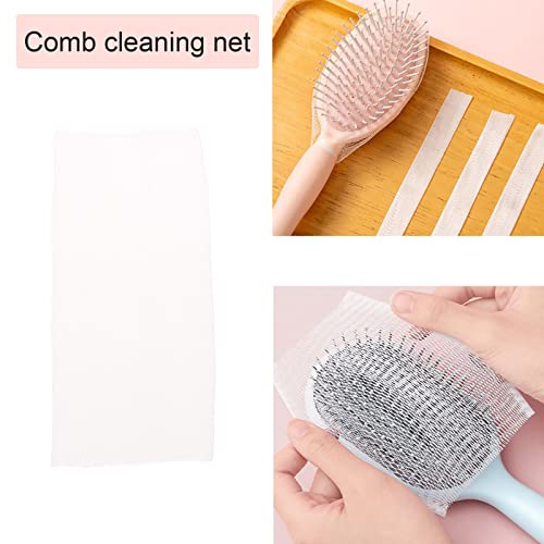 50 Pack Disposable Comb Cleaning Nets - Hair Removal Mesh Sheets
