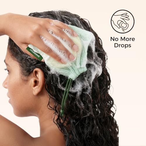 ZOMCHI Mint 3-Pack Soap Saver Bags for Shower & Body Bars, Exfoliating Mesh Pouches
