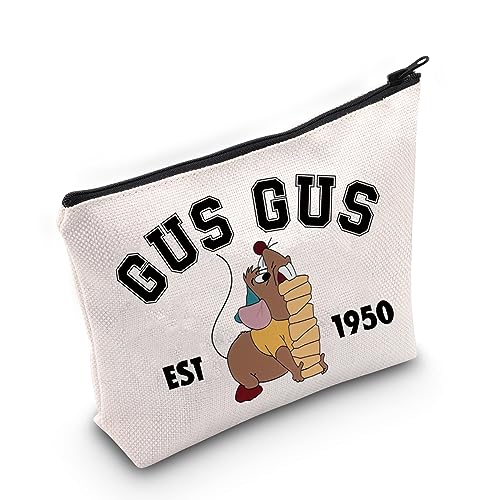 Fairy Tale Mouse Gus Cosmetic Bag - Cute Polyester Makeup Travel Pouch