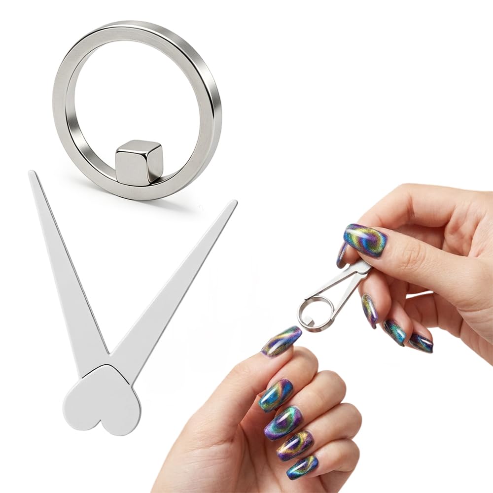 Cat Eye Nail Magnet Tool - Ring Shaped Hollow Design for DIY Nail Art | Portable & Easy to Use