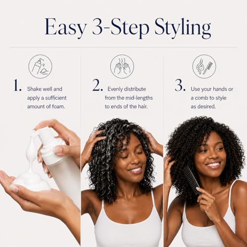 TreLab Hair Mousse - Instant Smoothing Foam with Keratin & Argan Oil, 4 Fl Oz