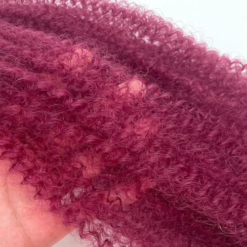 SIXERSI Burgundy 24 Inch Afro Twist Hair Pack of 6 for Faux Locs & Braids