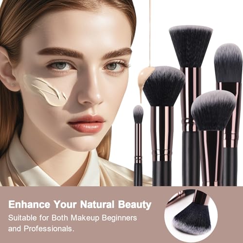 Real Perfection 24-Piece Professional Makeup Brush Set with Travel Case