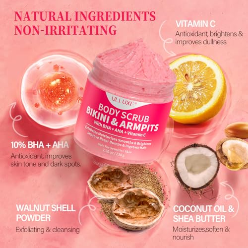 Bikini Area Exfoliator Scrub with 10% AHA/BHA & Vitamin C - 7.76 oz