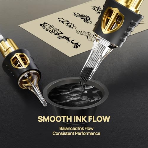 ES GOLD SHIELD 1015CML Curved Magnum Tattoo Needles Cartridge - 20 Pack