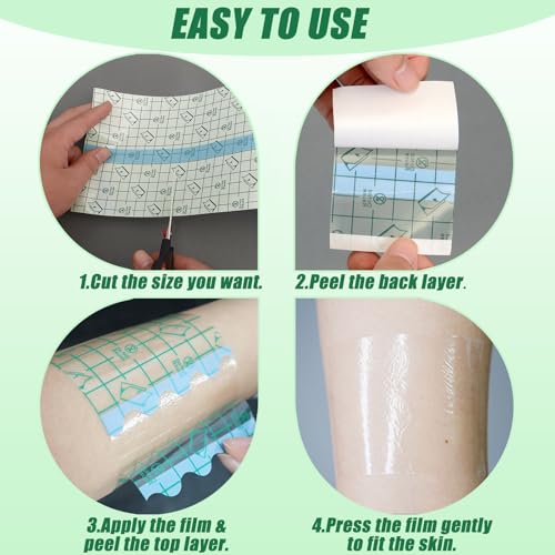 YONGDA Second Skin Tattoo Cover Up Tape - 9 Rolls (2in/4in/6in x 2 Yards) Waterproof & Latex-Free